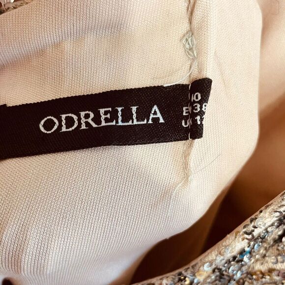 Odrella Bayan Elbise Sequin Floor Length Gown - Picture 3 of 16